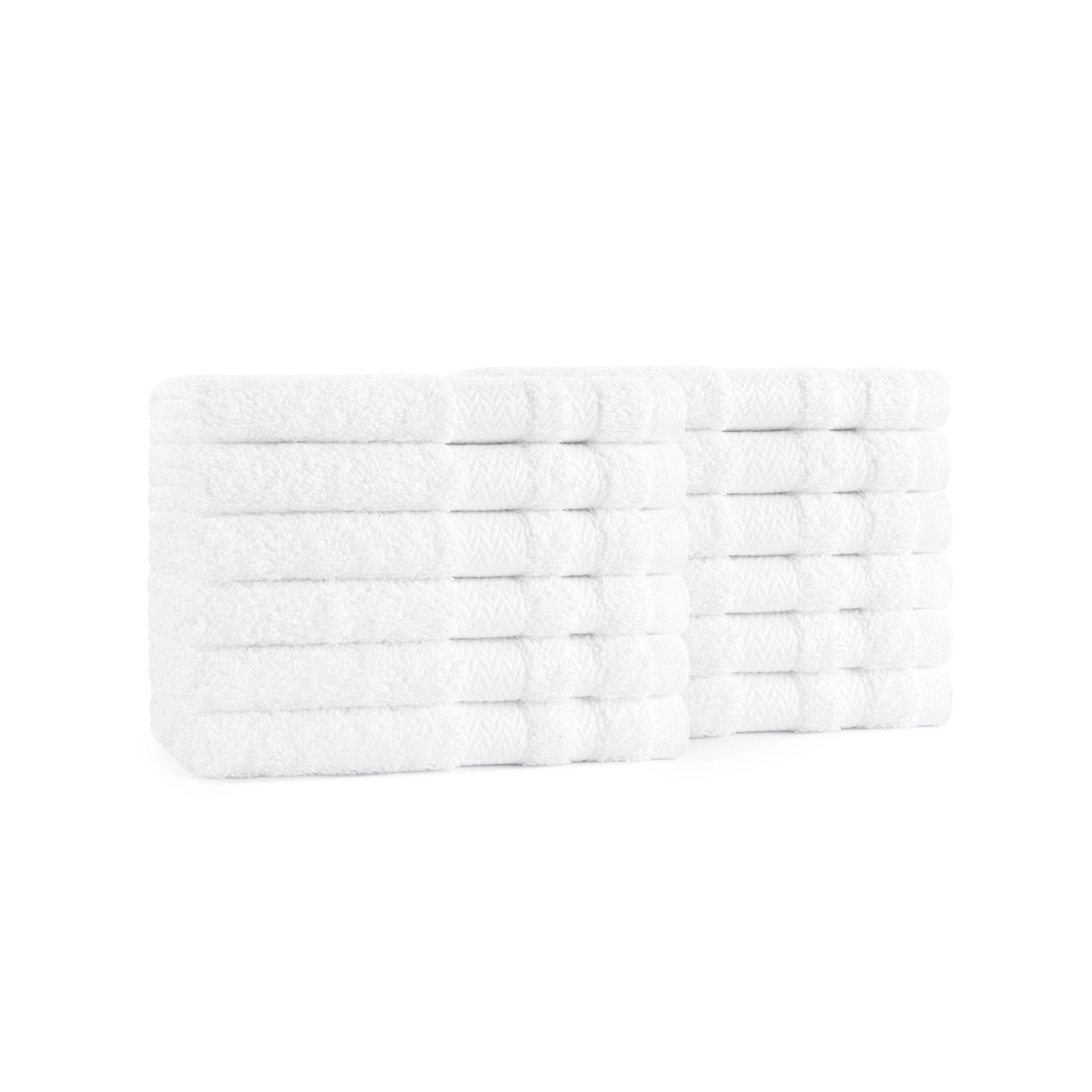 100% Cotton White Washcloths 13x13 – Luxury Spa & Hotel Quality Face Towels, Soft & Absorbent, Pack of 12