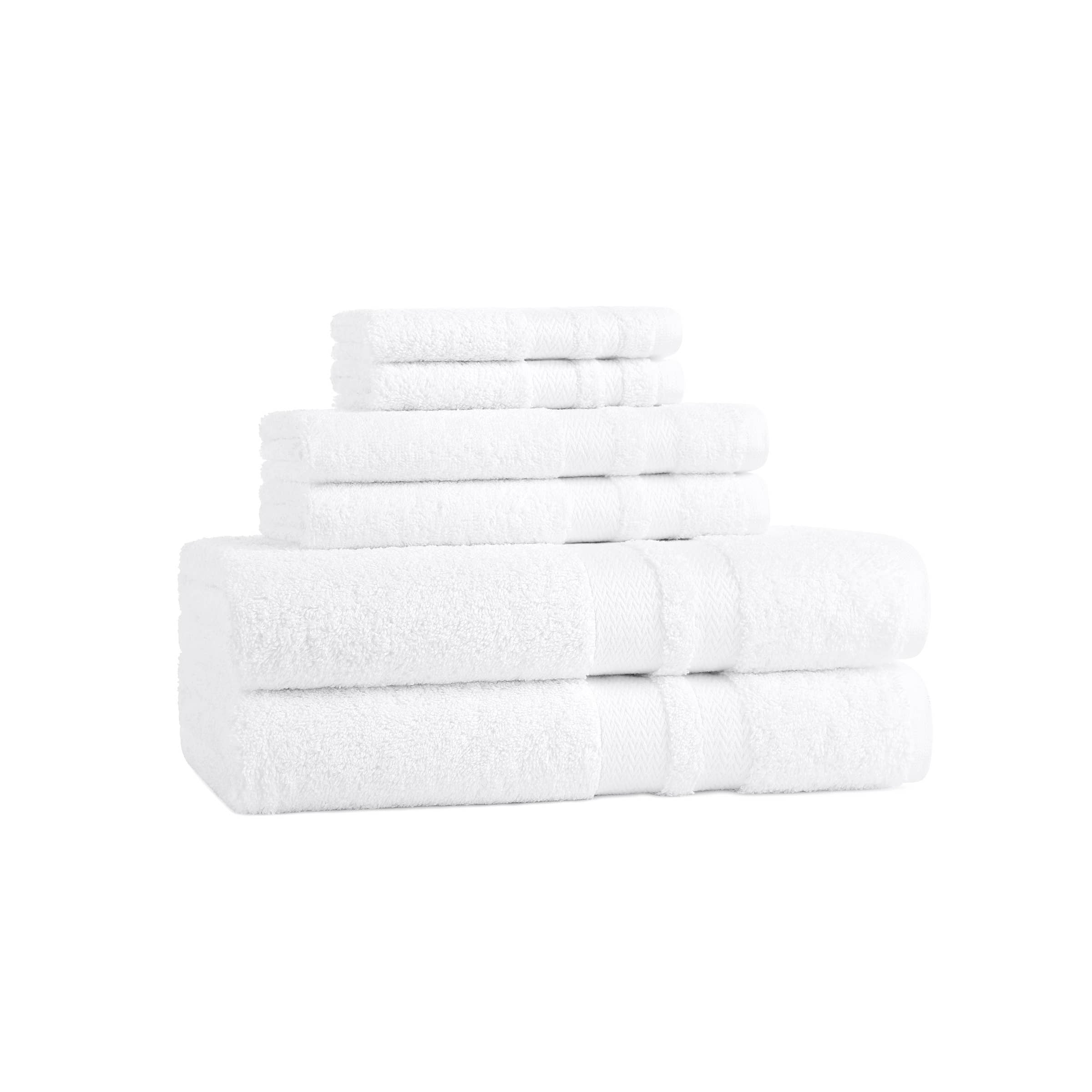 Magellan Washcloth Set of 12 - White - 13" x 13" - Cotton